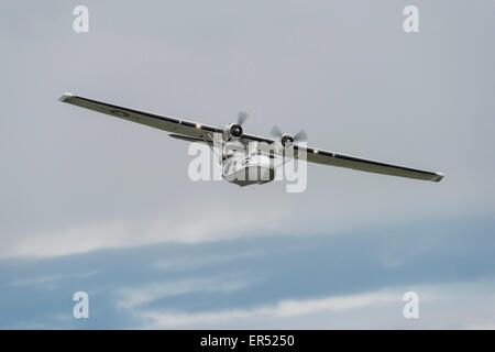 Konsolidierte PBY Catalina Wasserflugzeug, Old Warden Flugplatz VE Tag Airshow Mai 2015 Stockfoto