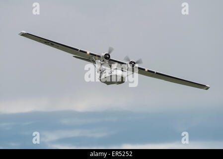 Konsolidierte PBY Catalina Wasserflugzeug, Old Warden Flugplatz VE Tag Airshow Mai 2015 Stockfoto