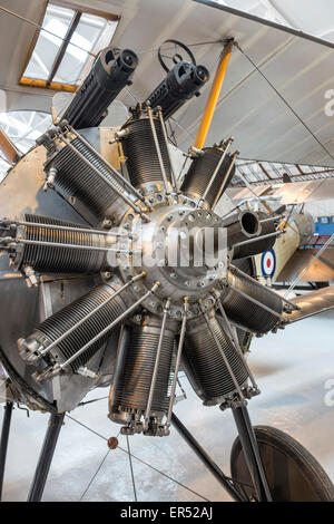 1916 Sopwith Pup 9 Zylinder-Sternmotor, The Shuttleworth Collection, Old Warden Aerodrome, Bedfordshire Stockfoto