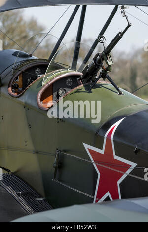 1944 sowjetische Polikarpow PO2-Doppeldecker auf der Flightline, The Shuttleworth Collection Old Warden Stockfoto