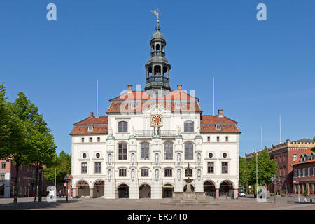 Rathaus, Marktplatz, Lüneburg, Niedersachsen, Deutschland Stockfoto