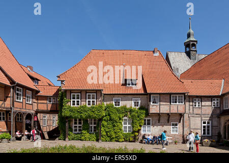Innenhof, Kloster Luene, Lüneburg, Niedersachsen, Deutschland Stockfoto