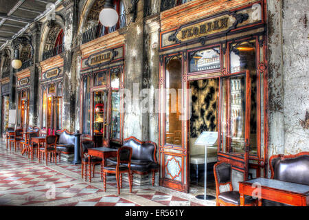 Berühmte Café Florian, Piazza San Marco, Venedig, Veneto, Italien Stockfoto