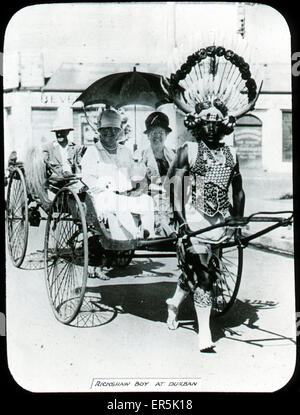 Südafrika - Ein Rickshaw Boy, Durban Stockfoto