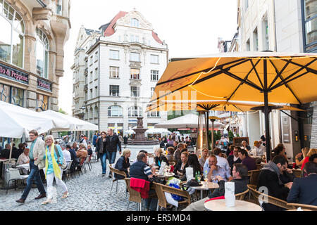 Pub Bezirk Gastronomie, Leipzig, Sachsen, Deutschland Stockfoto