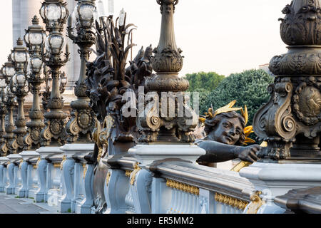 Pont Alexandre III, Paris, Frankreich, Europa, UNESCO Heritage Sites Weltbank Seine zwischen Pont de Sully Und Pont d'Iena Stockfoto