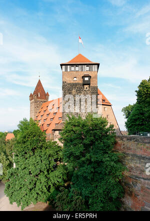 Kaiserburg, Nürnberg, Middle Franconia, Bayern, Deutschland Stockfoto