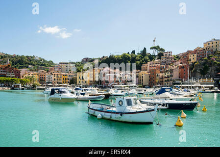 Hafen, Lerici, Provinz von La Spezia, Ligurien, Italien Stockfoto