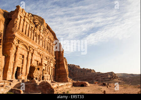 Palast-Grab, Königliche Gräber, Petra, Wadi Musa, Jordanien, Naher Osten Stockfoto