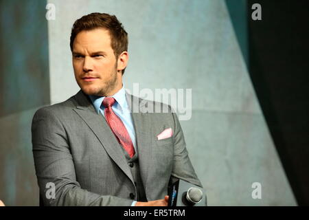 Peking, China. 26. Mai 2015. Chris Pratt besucht die Pressekonferenz von Jurassic World in Peking am 26. Mai 2015. © TopPhoto/Alamy Live-Nachrichten Stockfoto