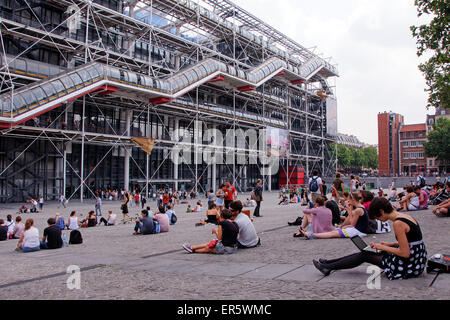 Centre Georges Pompidou, Beaubourg, Paris, Frankreich, Europa Stockfoto