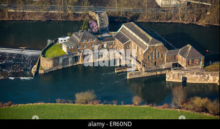 Wasserkraftwerk Hohenstein in der Ruhr-Tal, Witten, Ruhr District, North Rhine-Westphalia, Deutschland Stockfoto