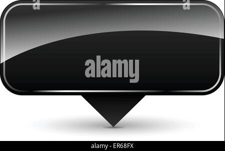 Vektor-Illustration der leeren schwarzen Symbol auf weißem Hintergrund Stock Vektor