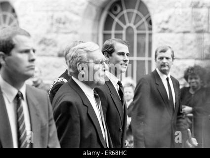 Es ist A Royal Knockout Charity Event im Alton Towers in Staffordshire, 15. Juni 1987. Prinz Edward. Stockfoto