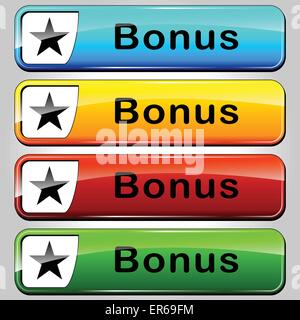 Vektor-Illustration der bunten Setbonus Web buttons Stock Vektor