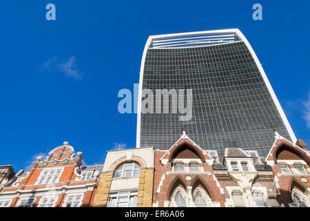 England, London, The City, 20 Fenchurch Street aka das Walkie-Talkie-Gebäude, Architekt Rafael Viñoly Stockfoto