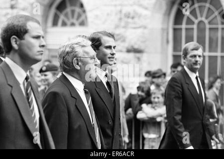 Es ist A Royal Knockout Charity Event im Alton Towers in Staffordshire, 15. Juni 1987. Prinz Edward. Stockfoto