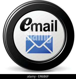 Vektor-Illustration von e-Mail-Symbol auf weißem Hintergrund Stock Vektor