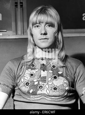 Brian Connolly, der pop-Gruppe "The Sweet", die jetzt no1 in den pop-Charts, fotografiert am BBC Theatre, Shepherds Bush London W.12. 23. Januar 1973 Stockfoto