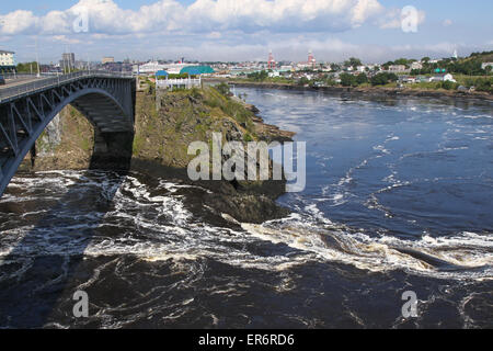 Reversing Falls des St. John River Stockfoto