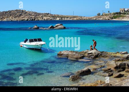 Paraga Beach, Mykonos, Griechenland Stockfoto