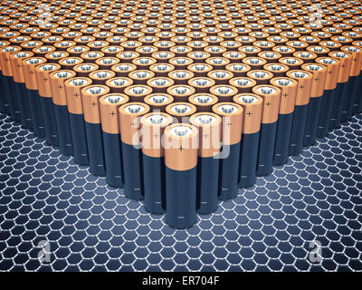 Graphen Superkondensatoren Batterien, Nanotechnologie Stockfoto