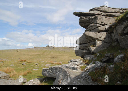 Blick in Richtung große Tor von nahen Heften Heften Tor, Dartmoor National Park, Devon, England Stockfoto