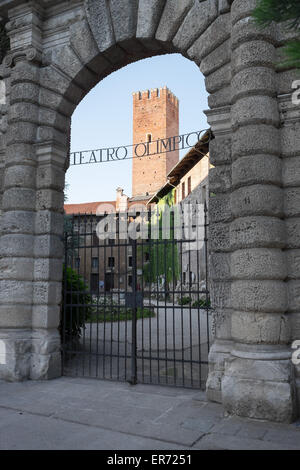 Teatro Olimpico (Olympia Theatre), Vicenza-Italien. Entworfen vom Architekten Andrea Palladio. Stockfoto