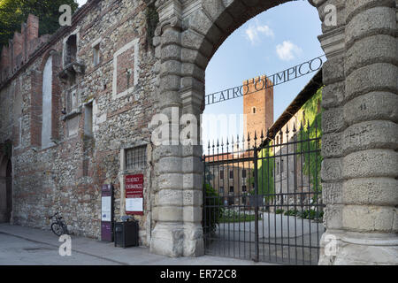 Teatro Olimpico (Olympia Theatre), Vicenza-Italien. Entworfen vom Architekten Andrea Palladio. Stockfoto