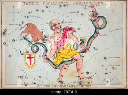 Taurus Poniatowski, Serpentarius, Scutum Sobiesky und Serpe Stockfoto