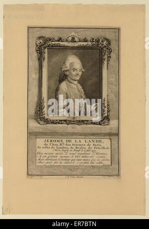 Jerome de La Lande, de l'Aca. rle. Des Sciences de Paris, de Stockfoto