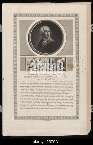 Antoine Laurent Lavoisier, Generalmajor. Ne a Paris le 16 Stockfoto