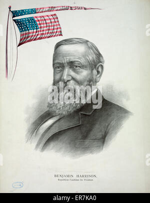 Benjamin Harrison, republikanischen Kandidaten für das Amt des Präsidenten Stockfoto