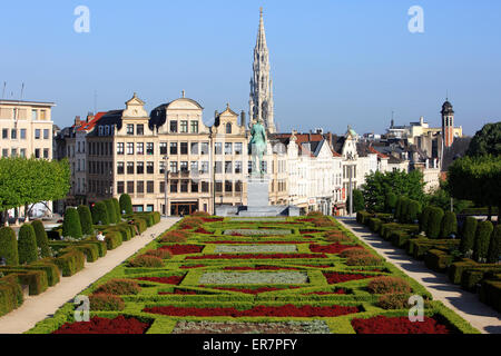 Ein Blick vom Mont des Arts in Brüssel, Belgien Stockfoto