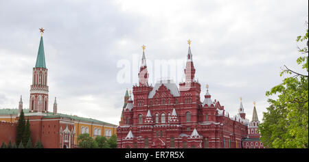 Nationales Historisches Museum am Roten Platz in Moskau Stockfoto