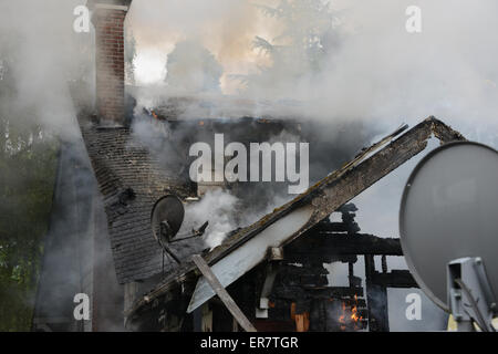 Haus Feuer - SE Portland, Oregon, USA Stockfoto