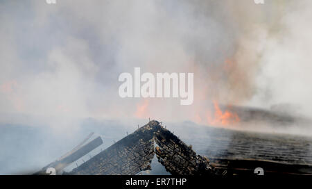 Haus Feuer - SE Portland, Oregon, USA Stockfoto