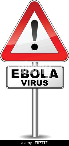 Vektor-Illustration des Ebola-Virus Warnzeichen Stock Vektor