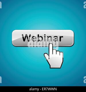 Vektor-Illustration Konzept Schaltflächenhintergrund webinar Stock Vektor