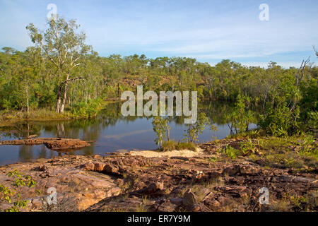 Sandy Camp Pool, einem der Campingplätze entlang der Jatbula Trail Stockfoto