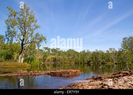 Sandy Camp Pool, einem der Campingplätze entlang der Jatbula Trail Stockfoto