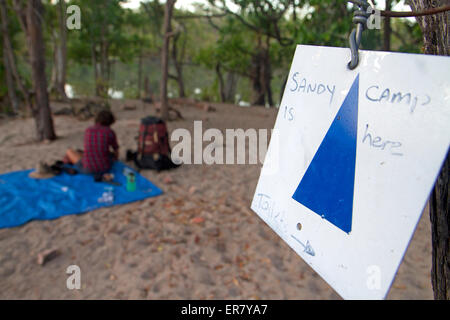 Sandy Camp Pool, einem der Campingplätze entlang der Jatbula Trail Stockfoto