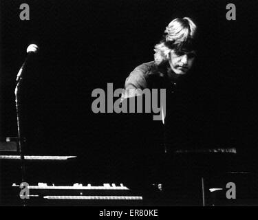 Keith Emerson von klassischen progressive Rock-Band Emerson, Lake und Palmer in der Leistung im Jahr 1977 Stockfoto