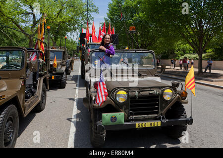 Republik von Vietnam-Veteranen und Familienmitglieder bei der National Memorial Day Parade - Washington, DC USA Stockfoto