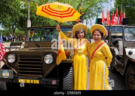 Republik von Vietnam-Veteranen und Familienmitglieder bei der National Memorial Day Parade - Washington, DC USA Stockfoto