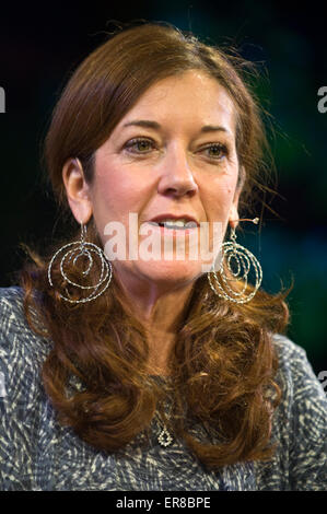 Victoria Hislop sprechen auf der Bühne Hay Festival 2015 Stockfoto
