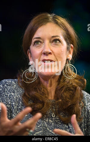 Victoria Hislop sprechen auf der Bühne Hay Festival 2015 Stockfoto