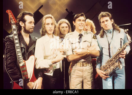 ROXY MUSIC UK-Rock-Gruppe über 1975 Stockfoto