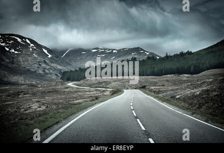 Weg ins Gebirge, Scotland, UK Stockfoto