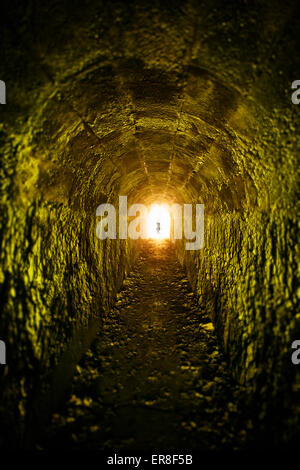 Licht am Ende des Tunnels Stockfoto